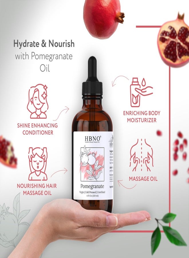 HBNO Pomegranate Oil - 4 oz (120ml) Value Size - Ideal for Shampoos, Conditioners, Lip balms, Face wash, Lotions, and Skin Care Products. - Image 2